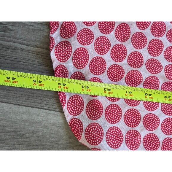Seven Islands New York Sleeveless A-Line Dress L Red & White Polka Dot Rayon - Picture 8 of 9